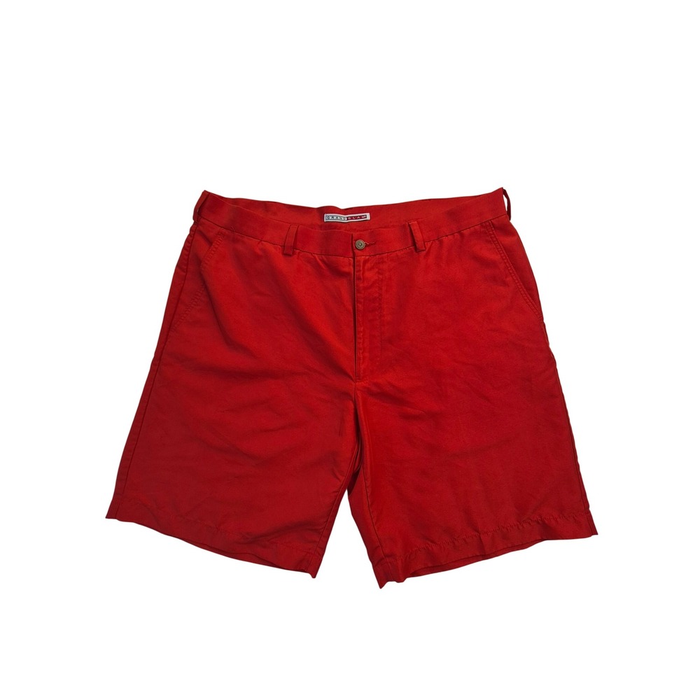 Grand Slam Golf Shorts Mens 38 Red Performance Lightweight Classic Fit